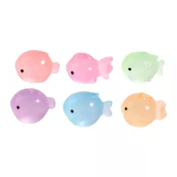 Simulation Fat Fish Resin Ornaments Decorative Fat Fish Landscaping Flower Potted Decor синий
