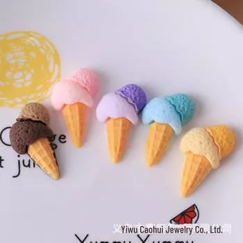 Simulation Ice Cream Cone DIY Kit: Craft Glue & Resin Jewelry Accessories