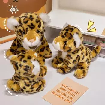 Simulation Little Tiger Plush Toy Realistic Siberian Tiger Doll Boy Gift Scenic Tourist Supplies 15cm