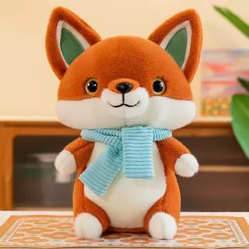Simulation Scarf Little Fox Doll Plush Toy Children S Birthday Gift For Boy 25cm0.14kg оранжевый