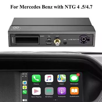 Sinairyu беспроводной CarPlay Android Auto Kit Mirror-Link совместим с Mercedes Benz ABCE CLS CLA Class GLA с NTG 4.5/4.7