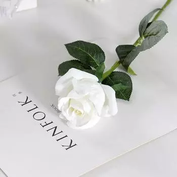 Single Fake Rose Bud Artificial Flower Home Wedding Decoration Photo Prop