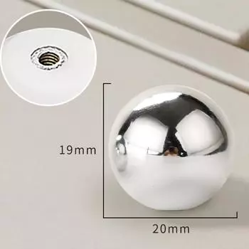 Single Hole Kitchen Cabinet Door Handles Spherical Light Luxury French Abs Plastic Drawer Knobs And Handles For Furniture