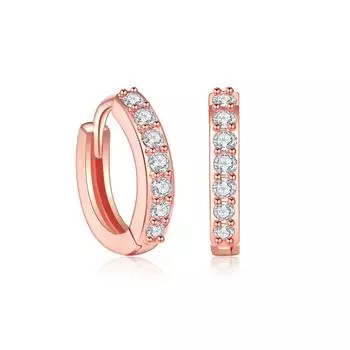 Single Row Flash Diamond, Earrings, Korean Version Is Versatile, Earrings, Ear Buckles, European and American Silver Jewelry Stud Earrings.