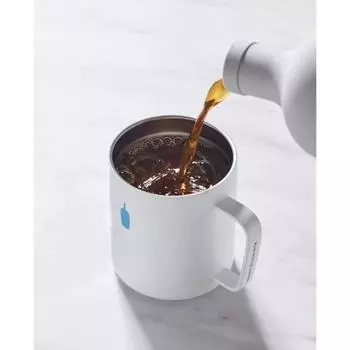 Синие бутылки с ручкой из нержавеющей стали, термос для воды, бутылка для питья, кофейная кружка, дорожная кружка, 12 унций 12oz (355ml)