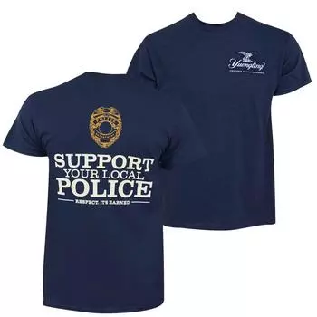 Синие футболки унисекс Yuengling Support Police S