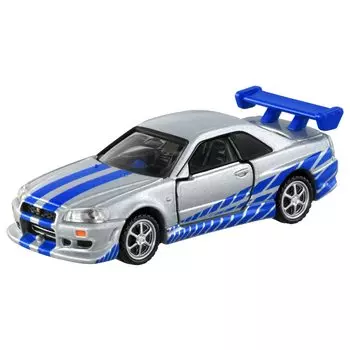 Синий TAKARA TOMY Premium Unlimited 08 Fast and Furious BNR34 SKYLINE Мини-машинка игрушечная для детей от 6 лет и старше Упакованная игрушка прошла стандарт безопасности ST отметка