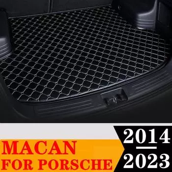 Sinjayer Car Trunk Mat Waterproof AUTO Tail Boot Carpets Flat Side Cargo Cover Pad Liner Fit For Porsche Macan 2014 бежевый