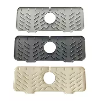 Sink Draining Pad Behind Faucet Drip Protector Splash Countertop Durable Use for Kitchen Bathroom Bar Countertop Protect