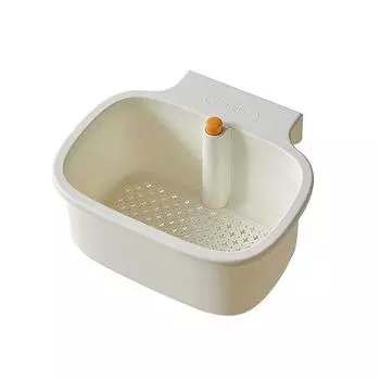Sink Hanging Strainer Basket Drain Basket Openable Bottom Cover Kitchen Garbage Filter Sink Sponge Storage Basket белый