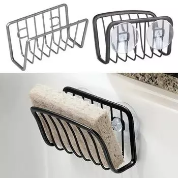 Sink Sponge Rack Drain Storage Shelf Stainless Steel Kitchen Wire Ball Rag Organizer Holder темно-коричневого
