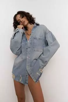Синяя джинсовая куртка унисекс Astra Oversize