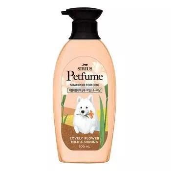 Sirius Pet Fume Lovely Flower Dog Shampoo, 500мл, 1 шт, Корейский шампунь для домашних животных