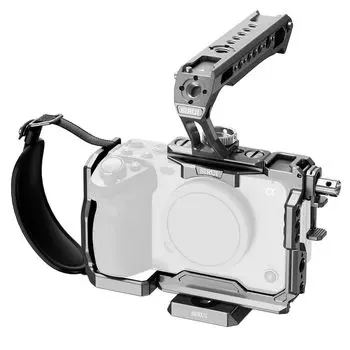 SIRUI Camera Cage Kit for Sony with Top Compatible with Original XLR HDMI Cable Threaded ARRI Locating Cold and NATO Rail FX3/FX30 Handle, Handles,