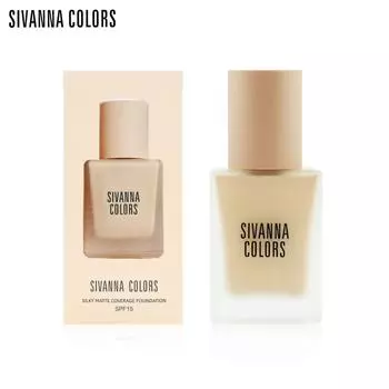 SIVANNA COLORS Тональная основа Sliky Matte Cover SPF15 30 г. HF118 - Тайский косметический макияж 01 Warm Beige