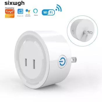 Sixwgh Tuya Wi-Fi японский адаптер 2-контактный мини Diy умный дом обустройство таймер дистанционного управления поддерживает умную розетку Aleax 2 PCS-JPN WiFi Socket 1pcs