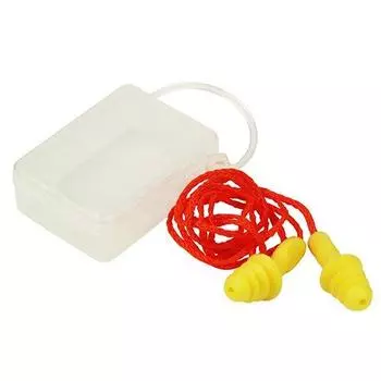 SK11 Rubber earplugs with string, 1 pair, storage case included SEP-3-1P