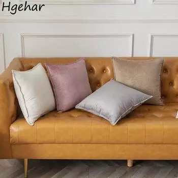 Скандинавский стиль Ins Solid Modern Simple Cushion Резной край Цветочный Гостиная Спальня Диван Весна Осень Нежный Удобный 44 44cm белый