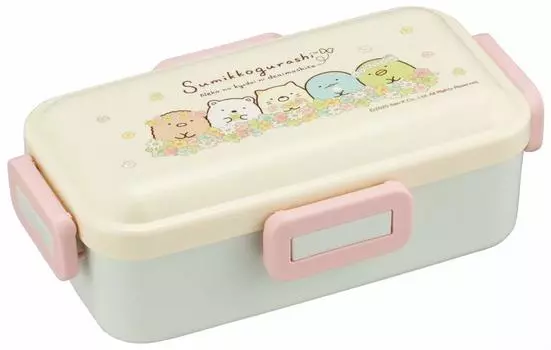 Skater антибактериальный пушистый ланч-бокс 530 мл Sumikkogurashi Cat Siblings Сделано в Японии Ag+ PFLB6AG-A