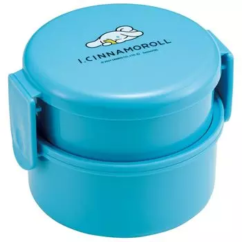 Skater Bento Box 500ml 2 Tier Round Rice Ball Case Antibacterial Made in Japan Aicinamoroll Sanrio ONWR1AG-A