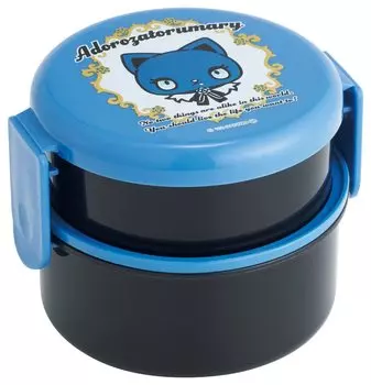 Skater Bento Box 500ml 2 Tier Round Rice Ball Case Antibacterial Made in Japan Adrosa Tourmaly ONWR1AG-A