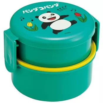 Skater Bento Box 500ml 2 Tier Round Rice Ball Case Antibacterial Made in Japan Pandako Panda ONWR1AG-A
