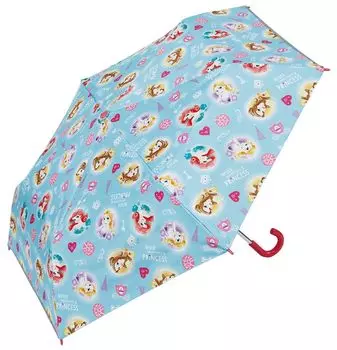Skater Folding Princess for Ages Elementary School Manual Includes Dedicated UV 6 Disney Rain or Includes Dedicated Storage Case Children s Parasol,