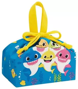 Skater Lunch Box Drawstring Bag with Gusset Kids Made in Japan Baby Shark Boys KB7 Children s