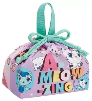 Skater Lunch Box Drawstring Bag with Gusset Kids Made in Japan Dollhouse KB7 Children s Gabby s