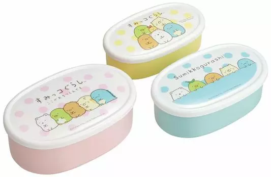 Skater Lunch Box Seal Container Storage Container Set of 3 Sumikkogurashi Made in Japan 860ml SRS3S-A