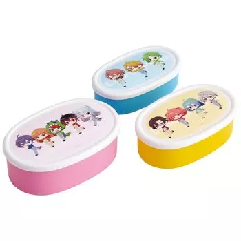 Skater Lunch Box Seal Container Storage Container Set of 3 Colorful Peach Made in Japan 860ml SRS3SAG-A