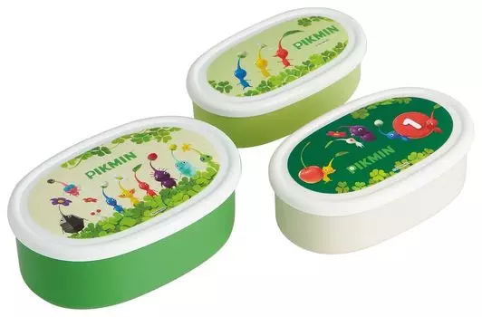 Skater Lunch Box Seal Container Storage Container Made in Japan 400ml Medium 280ml Small Set of 3 Antibacterial Nintendo Pikmin Boys Girls SRS3SAG