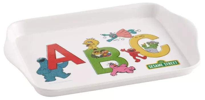 Skater MTR2-A Melamine Square Tray, S, Sesame Street, 8.3 x 5.7 inches (21 x 14.5 cm)