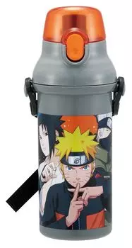 Skater Plastic Water Bottle 480ml One Push Antibacterial Child Friendly Lightweight Antibacterial Treatment Made in Japan NARUTO Boys PSB5SANAG
