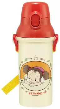 Skater Plastic Water Bottle 480ml One Push Antibacterial Child Friendly Lightweight Antibacterial Treatment Made in Japan Ghibli Totoro May Children s