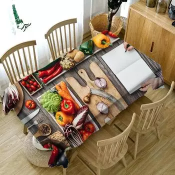 Скатерть для фруктов и овощей, пылезащитная моющаяся ткань, утолщенная хлопковая прямоугольная и круглая скатерть 40 X 40CM