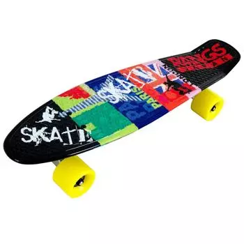 Скейтборд Langs Japan Langs R2 Mini Cruiser, черный, 22 дюйма (ДИАПАЗОНЫ)
