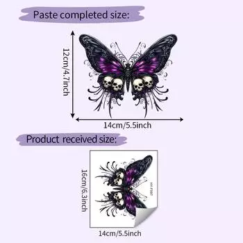 Skeleton Creative Halloween Butterfly Pattern Paste Decor Sticker Car For
