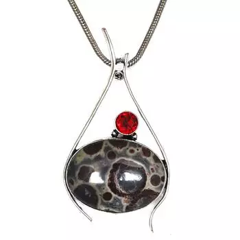 Skin Leopard Jasper Garnet Gemstone Mother s Day Silver Jewelry Pendant 2