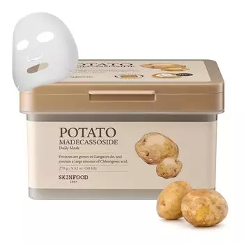 SKINFOOD Potato Madecassoside Daily Mask Phase Pack Корейская упаковка Большая вместительная упаковка Тканевая маска Ежедневный уход