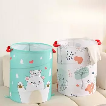 Складная корзина для грязного белья для детей, корзина для хранения детских игрушек, большая вместимость, корзина для грязного белья, органайзер цветочный