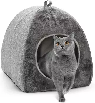 Складная лежанка для кошек, 2 в 1, домик для кошек со съемной мягкой подушкой