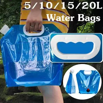 Складная сумка для воды 5/10/15/20 л, портативное ведро для воды для кемпинга, большой контейнер для воды, спорт на открытом воздухе, пеший туризм, кемпинг, складная сумка для воды 2L