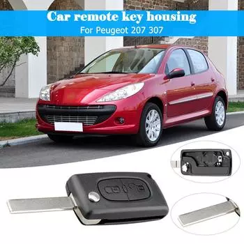Складной чехол для ключей с 2 кнопками, пустой корпус для Peugeot 207 (CE0536+HU83)