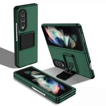 Складной чехол для телефона с подставкой против пота для Samsung Galaxy Z Fold 4 Fold4 Fold3 Fold 3 5g Zfold4 Zfold3 Жесткий противоударный чехол для ПК for Samsung Z Fold 4 фиолетовый