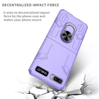 Складной чехол с кольцом на палец с защитой от падения для Samsung Galaxy Z Flip 3 Flip4 Flip 4 Flip3 5g, ударопрочный твердый чехол Fundas for Galaxy Z Flip 3 темно-синий