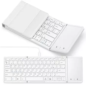 Складной iPad Omikamo Bluetooth с японским проводом, совместимый с iPad Mini, оснащен инструкцией на японском языке. В комплект входит руководство по эксплуатации