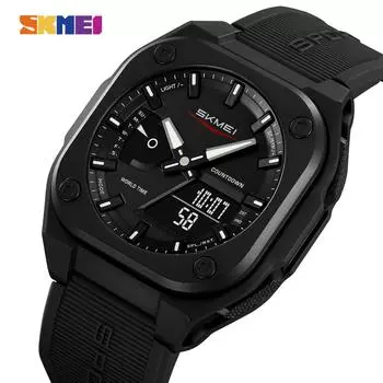 Skmei Бизнес Orologi Цифровые электронные часы Модные спортивные часы для мужчин Водонепроницаемые наручные часы Будильник Horloges Mannen белый