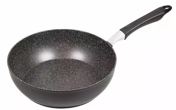 Сковорода Pearl Metal черная 28 см IH совместимая глубокая Mega Marble HB-4373 чёрный
