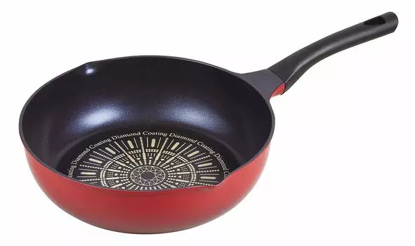 Сковорода Pearl Metal Red 28 см с алмазным покрытием Extra Deep Karfka HB-4717 красный